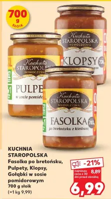 Fasolka po bretońsku, Pulpety, Klopsy, Gołąbki w sosie pomidorowym promocja w Kaufland
