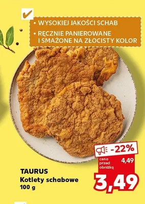 Kotlety schabowe TAURUS promocja w Kaufland