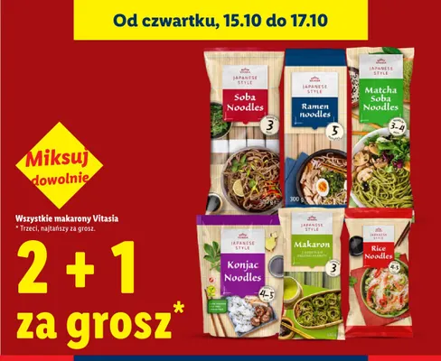 Makaron Rice Noodles Japanese Style Vitasia promocja w Lidl