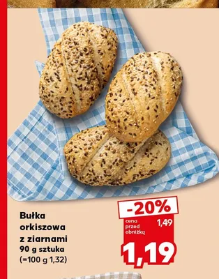 Bułka orkiszowa z ziarnami promocja w Kaufland