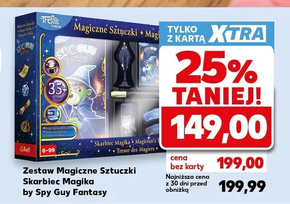 Zestaw Magiczne Sztuczki Skarbiec Magika by Spy Guy Fantasy Trefl promocja w Kaufland