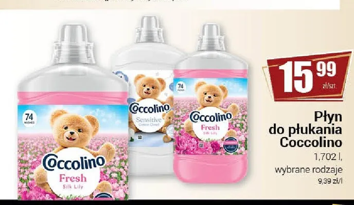 Płyn do płukania Coccolino Sensitive promocja w Premium Nasz Sklep