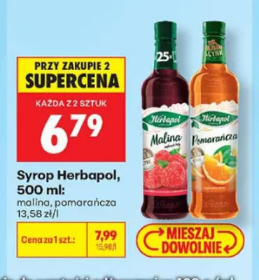 Syrop Herbapol malina promocja w Biedronka
