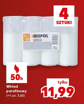 Wkład parafinowy Lucella Bispol 4-pak promocja w Kaufland