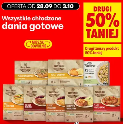 Kotlet drobiowy z marchewką z groszkiem i puree ziemniaczanym Nasze Smaki promocja w Biedronka