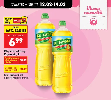 Olej rzepakowy promocja w Biedronka