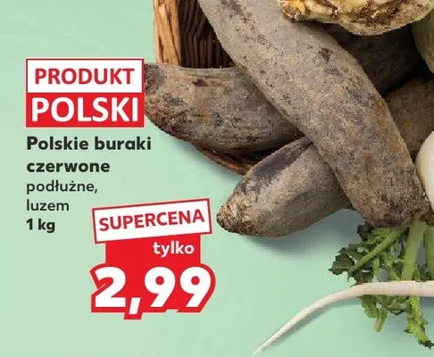 Buraki czerwone podłużne luzem promocja w Kaufland