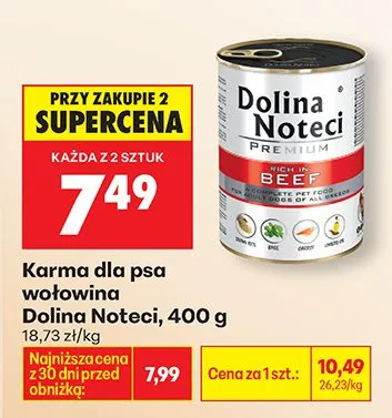 Karma dla psa wołowina Dolina Noteci promocja w Biedronka