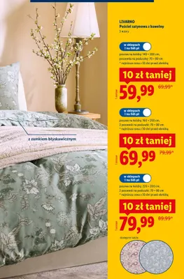 Pościel satynowa z bawełny 160×200cm promocja w Lidl