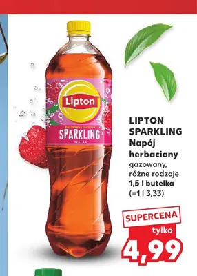 Napój herbaciany gazowany Lipton Sparkling promocja w Kaufland