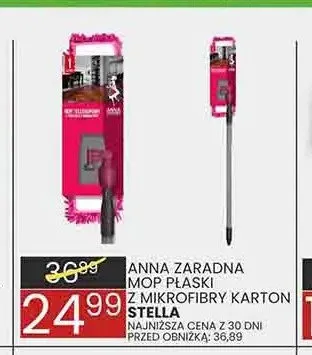Mop płaski z mikrofibry Anna Zaradna promocja w Wafelek