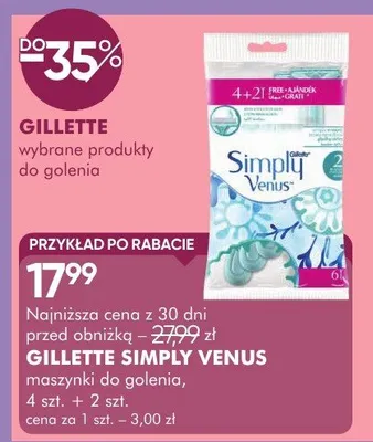 Maszynki do golenia Simply Venus promocja w Super-Pharm