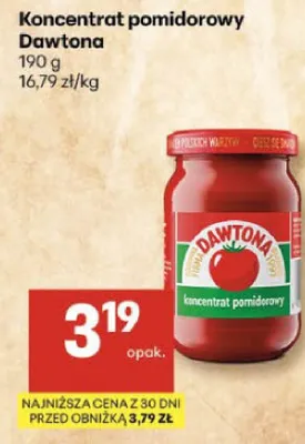 Koncentrat pomidorowy Dawtona promocja w Delikatesy Centrum