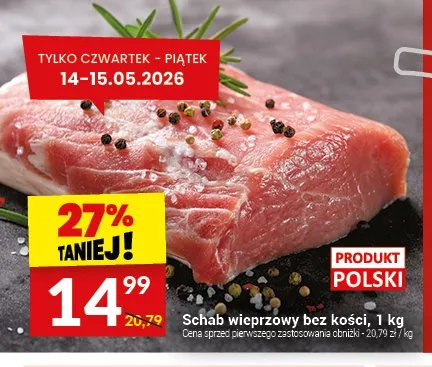 Schab wieprzowy bez kości polski promocja w Twój Market