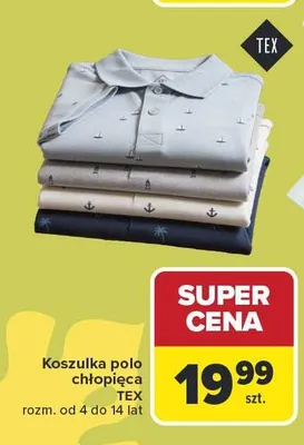 Koszulka polo chłopięca TEX promocja w Carrefour