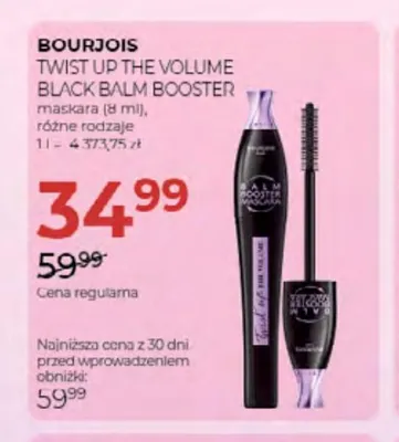 Maskara Bourjois Twist Up The Volume Black Balm Booster promocja w Drogerie Jawa