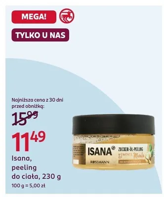 Peeling do ciała Isana promocja w Rossmann