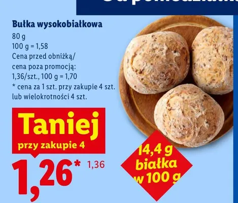 Bułka wysokobiałkowa promocja w Lidl