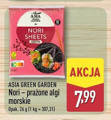 Nori prażone algi morskie Asia Green Garden promocja w Aldi