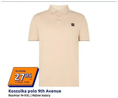 Koszulka polo 9th Avenue Rozmiar M-XXL promocja w Action