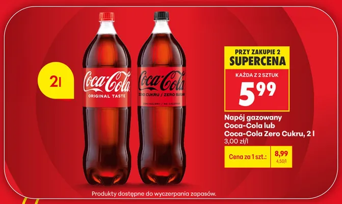 Napój gazowany Coca-Cola promocja w Biedronka