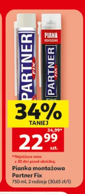 Pianka montażowa Partner Fix promocja w Auchan