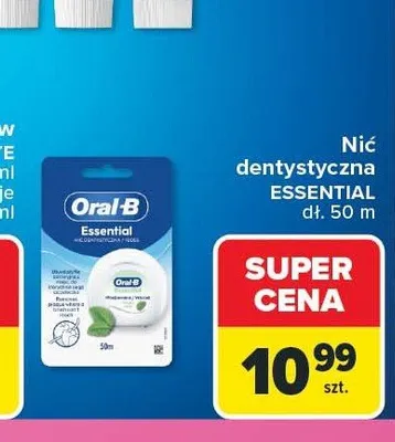 Nić dentystyczna Oral-B Essential 50 m promocja w Carrefour