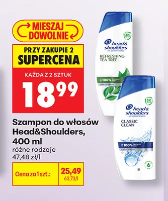 Szampon do włosów Head & Shoulders Classic Clean promocja w Biedronka