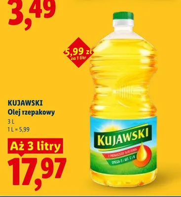 Olej rzepakowy Kujawski promocja w Lidl