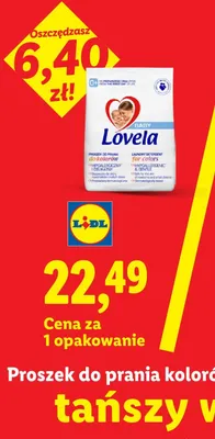 Proszek do prania kolorów Lovela Baby promocja w Lidl