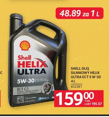 Olej silnikowy Helix Ultra Ect 5W-30 Shell promocja w Selgros