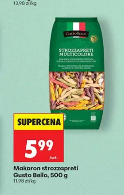 Makaron strozzapreti Gusto Bello promocja w Biedronka