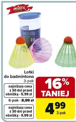 Lotki do badmintona 3-pak promocja w Carrefour