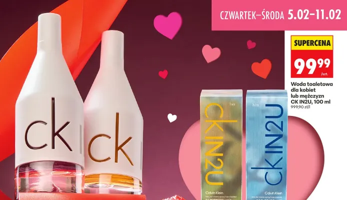 Woda toaletowa dla kobiet CK IN2U promocja w Biedronka