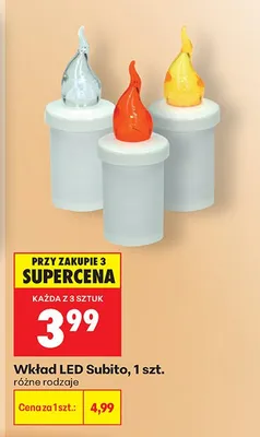 Wkład LED Subito różne rodzaje promocja w Biedronka