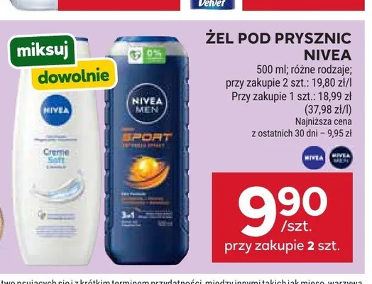 Żel pod prysznic Nivea Creme Soft promocja w Stokrotka