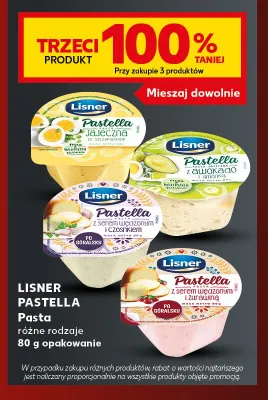 Pasta z serem wędzonym i żurawiną Lisner Pastella promocja w Kaufland