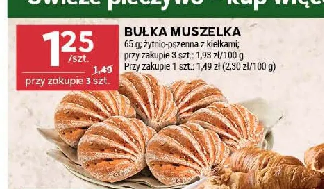 Bułka muszelka żytnio-pszenna z kiełkami promocja w Stokrotka