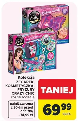 Kolekcja ZEGAREK, KOSMETYCZKA, FRYZURY CRAZY CHIC różne rodzaje promocja w Carrefour
