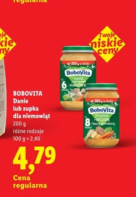Zupka dla niemowląt BoboVita Rosołek z warzywami i kurczakiem po 6 miesiącu promocja w Lidl