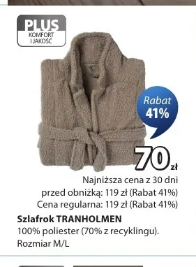 Szlafrok Tranholmen promocja w Jysk