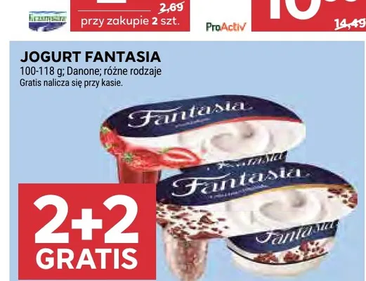 Jogurt Fantasia Danone promocja w Stokrotka