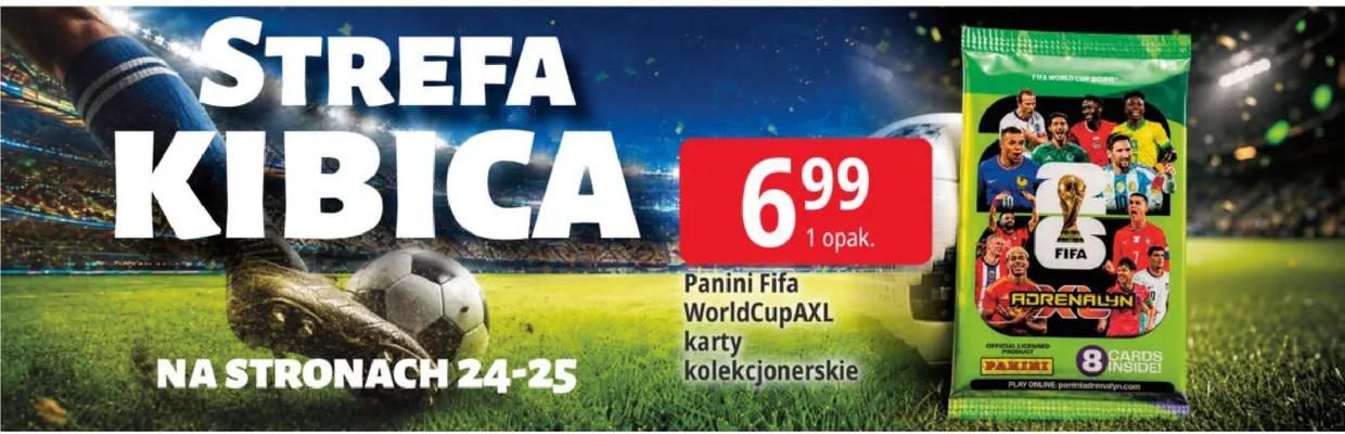 Karty kolekcjonerskie Panini Fifa WorldCupAXL promocja w Leclerc