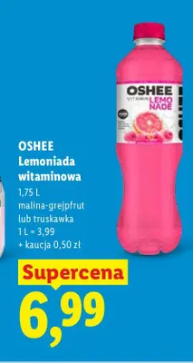 Lemoniada witaminowa truskawka Oshee promocja w Lidl