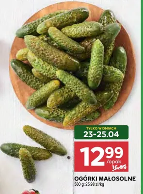 Ogórki małosolne promocja w Stokrotka
