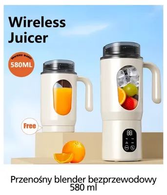 Przenośny blender bezprzewodowy 580 ml promocja w Temu