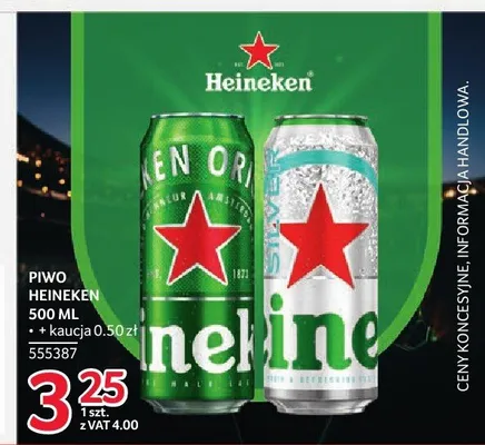 Piwo Heineken Silver promocja w Selgros