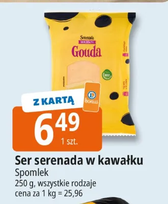 Ser serenada w kawałku Spomlek promocja w Leclerc
