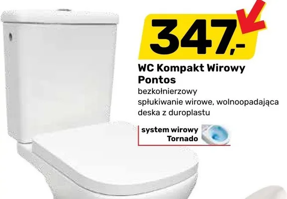 WC Kompakt wirowy Pontos promocja w Bricomarche