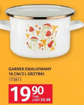 Garnek emaliowany 16 cm/2L grzybki promocja w Selgros